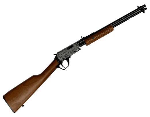 Rifle CBC Pump Action .22 LR — Cano 18" · Oxidado CBC 